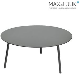 Runder Loungetisch aus Aluminium - schwarz - Gartentisch Kick