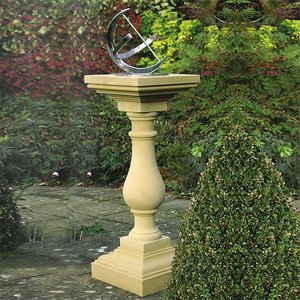 Garten Sonnenuhr mit Säule kaufen - Archimedes / Portland weiß