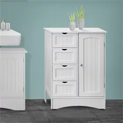 Badezimmerschrank 55x81x30 cm Weiß ML-Design