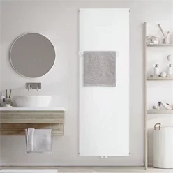 Badheizkörper Einlagig mit 1x Handtuchhalter 1800x604 mm Weiß mit Mittelanschluss LuxeBath