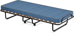 Coast Klappbett mit Matratze tragbares und rollbares Gästebett 190 x 80 x 33 cm blau