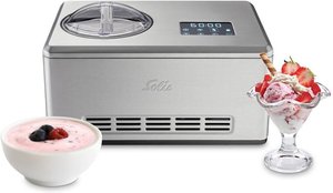 Solis Gelateria Pro Touch 8502 Eismaschine Selbstgefrierend - Eismaschine und Joghurtbereiter - Edelstahl - Silber