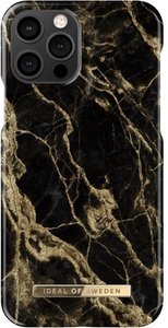 iDeal of Sweden iPhone 12 - 12 Pro Backcover Fall - Golden Smoke Marble