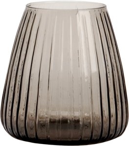 XLBoom - Dim Stripe Vase, small, smoke grey
