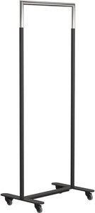 FROST - Bukto Kleiderständer mit Rollen 60 cm, Edelstahl poliert / schwarz