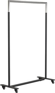 FROST - Bukto Kleiderständer mit Rollen 100 cm, Edelstahl poliert / schwarz