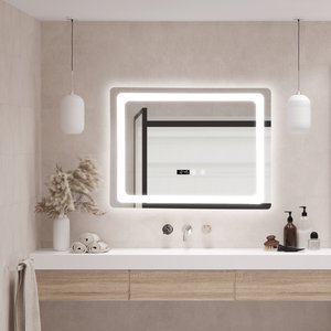 [pro.tec] LED-Badspiegel Casoli 60x80cm Silber