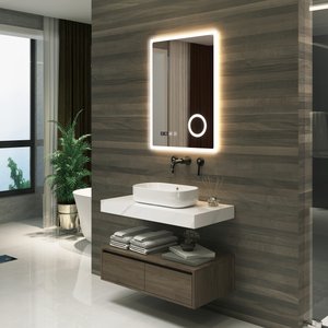 [pro.tec] LED-Badspiegel Racale 50x70 cm Weiß