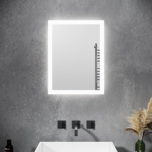 SONNI Badspiegel mit LED Beleuchtung Wandspiegel Badezimmerspiegel Lichtspiegel 60x50 cm