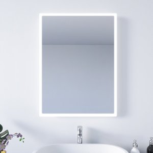 SONNI Badezimmer LED Spiegel Badspiegel mit Beleuchtung Wandschalter 80x60cm GTBM1586B
