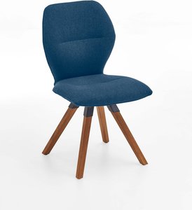 Niehoff Sitzmöbel Merlot Design-Stuhl Stativ-Gestell Massivholz/Stoff Venice 180° Drehbar mit Rückho