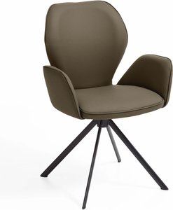 Niehoff Sitzmöbel Colorado Trend-Line Design-Armlehnenstuhl Eisengestell - Leder