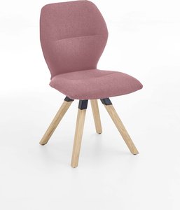 Niehoff Sitzmöbel Merlot Design-Stuhl Stativ-Gestell Massivholz/Stoff Venice 180° Drehbar mit Rückho