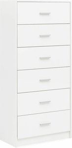 Design Sideboard WL5.863 Weiß Hochglanz 60x130x30 cm Anrichte Holz Modern