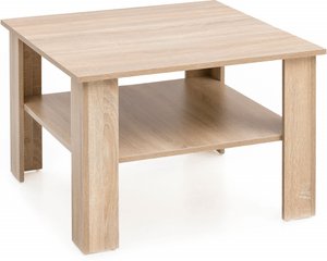 Couchtisch WL5.833 Sonoma Eiche 60x42x60 cm Design Holztisch mit Ablage
