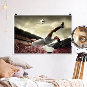 Poster Fußball Action
