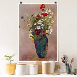 Poster Kunstdruck Odilon Redon - Blumenvase mit Mohn