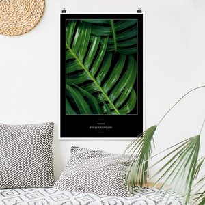 Poster Blumen - Hochformat Tropische Blätter Philodendron