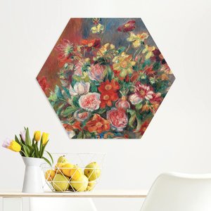 Hexagon-Forexbild Auguste Renoir - Blumenvase