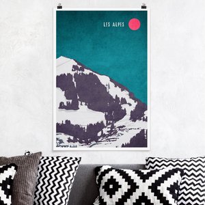 Poster Alpen Retro
