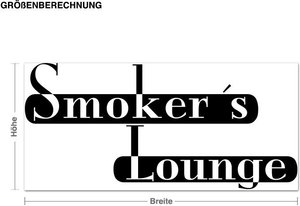 Wandtattoo Garderobe Smoker Lounge