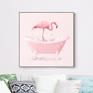 Wechselbild Badewannen Flamingo