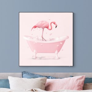 Wechselbild Badewannen Flamingo