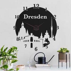 Wandtattoo-Uhr Dresden Uhr