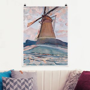 Poster Kunstdruck Piet Mondrian - Windmühle