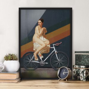 Bild mit Rahmen Radfahren