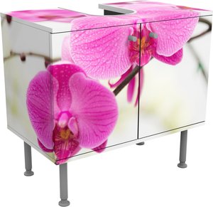 Waschbeckenunterschrank Nahaufnahme Orchidee