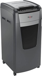 Rexel Optimum AutoFeed+ 750X Aktenvernichter mit Partikelschnitt P-4, 4 x 28 mm, schwarz