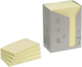 Post-it® Recycling Notes Haftnotizen Standard 655-1T gelb 16 Blöcke