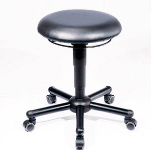mey chair XXL Arbeitshocker 10020 schwarz Kunstleder