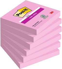 Post-it® Super Sticky Haftnotizen extrastark pink 6 Blöcke