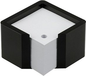 arlac® Zettelbox memorion schwarz inkl. 600 lose Notizzettel weiß