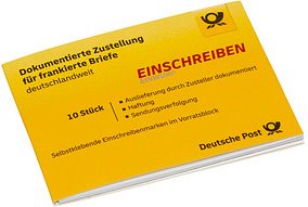 10 Deutsche Post 2,35 € Einschreibenmarken selbstklebend