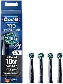 4 Oral-B PRO Cross Action schwarz Zahnbürstenaufsätze