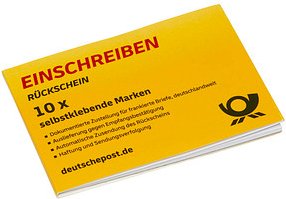 10 Deutsche Post 4,85 € Einschreibenmarken selbstklebend