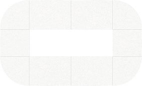 HAMMERBACHER Konferenztisch weiß oval, Rundrohr chrom, 400,0 x 240,0 x 72,0 - 74,0 cm
