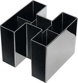 HAN Stiftehalter BRAVO schwarz Kunststoff 5 Fächer 10,9 x 10,9 x 9,0 cm