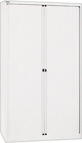 BISLEY Rollladenschrank verkehrsweiß 4 Fachböden 120,0 x 43,0 x 198,0 cm