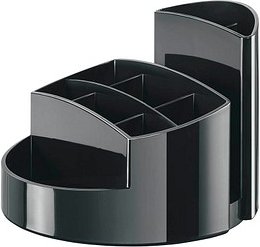 HAN Stiftehalter RONDO schwarz Polystyrol 9 Fächer 14,0 x 14,0 x 10,9 cm