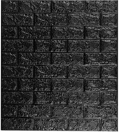 10 relaxdays Wandpaneele selbstklebend, schwarz 70,0 x 78,0 cm