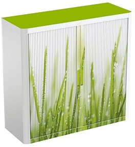PAPERFLOW easyOffice Rollladenschrank Gras ohne Fachböden 110,0 x 41,5 x 104,0 cm