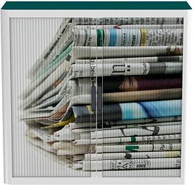 PAPERFLOW easyOffice Rollladenschrank Zeitung ohne Fachböden 110,0 x 41,5 x 104,0 cm