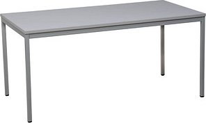 Gürkan Mehrzwecktisch grau rechteckig, Vierkantrohr grau, 160,0 x 80,0 x 75,0 cm