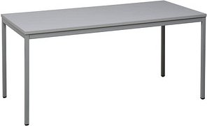 Gürkan Mehrzwecktisch grau rechteckig, Vierkantrohr grau, 120,0 x 80,0 x 75,0 cm