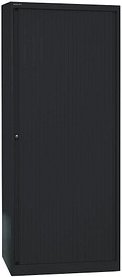BISLEY Rollladenschrank schwarz 4 Fachböden 80,0 x 43,0 x 198,0 cm