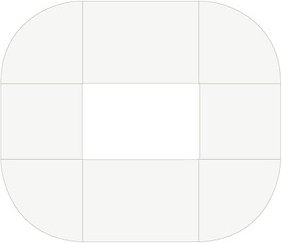HAMMERBACHER Konferenztisch weiß oval, Rundrohr chrom, 320,0 x 240,0 x 72,0 - 74,0 cm
